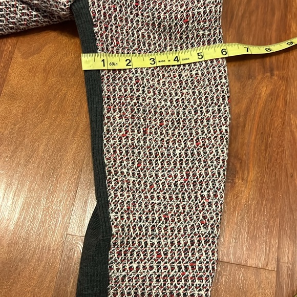 Rebecca Taylor Leather Trim Asymmetrical Zip Moto Blazer Jacket - Picture 11 of 15